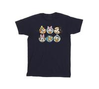 Disney Mens Mickey Mouse And Friends Faces T-Shirt (Navy Blue) Cotton - Size Small