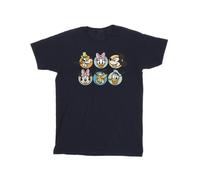 Disney Mens Mickey Mouse And Friends Faces T-Shirt - Navy Blue - Navy Blue - 4XL
