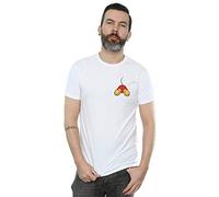 Disney Men's Mickey Mouse Backside Breast Print T-Shirt White XX-Large