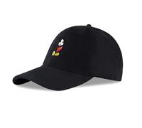 Disney Men's Mickey Mouse Baseball Cap, Snap-Back Dad Hat, Black, L-XL