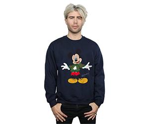 Disney Men's Mickey Mouse Christmas Jumper Sweatshirt XXX-Large Navy Blue