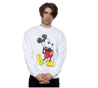 Disney Men's Mickey Mouse Classic Kick Sweatshirt in White | Size: 2XL Disney White 2XL