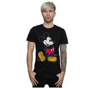 Disney Men's Mickey Mouse Classic Kick T-Shirt in Black | Size: 4XL Disney Black 4XL