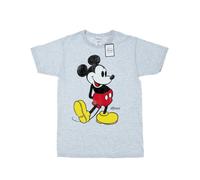 Disney Mens Mickey Mouse Classic Kick T-Shirt (Heather Grey) Cotton - Size Medium
