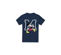 Disney Mens Mickey Mouse Classic Walk T-Shirt (Navy) Cotton - Size 2XL