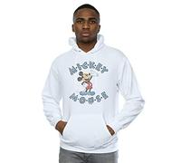 Disney Men's Mickey Mouse Dash Hoodie White XXXX-Large