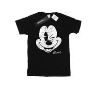 (XL, Black) Disney Mens Mickey Mouse Distressed Face T-Shirt