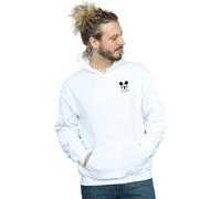 Disney Men's Mickey Mouse Dont Speak Breast Print Hoodie in White | Size: Large Disney White L