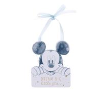 Disney Men's Mickey Mouse Dream Big Little Star MDF Hanging Decoration Blue | Size: Small Disney Blue Small