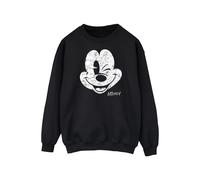 (M, Black) Disney Mens Mickey Mouse Face Sweatshirt