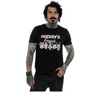 Disney Men's Mickey Mouse Friends Faded Nostalgia T-Shirt in Black | Size: Large Disney Black L