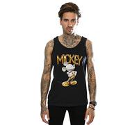 Disney Men's Mickey Mouse Gold Statue Vest Black Medium