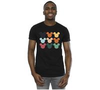 Disney Men's Mickey Mouse Heads Square T-Shirt in Black | Size: 4XL Disney Black 4XL