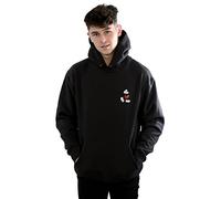Disney Men's Mickey Mouse Kickin Retro Chest Hoodie Black XX-Large