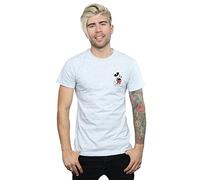 Disney Men's Mickey Mouse Kickin Retro Chest T-Shirt Sport Grey XX-Large
