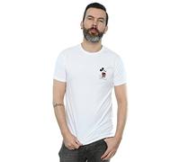 Disney Men's Mickey Mouse Kickin Retro Chest T-Shirt White X-Large