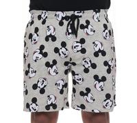 Disney Mens Mickey Mouse Lounge Pajama Shorts (Mickey Gray, Large)