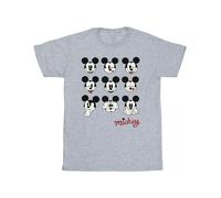 Disney Mens Mickey Mouse Many Faces T-Shirt - Sports Grey - Sports Grey - XXL