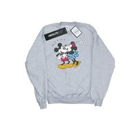 (XL, Sports Grey) Disney Mens Mickey Mouse Mickey And Minnie Kiss Sweatshirt
