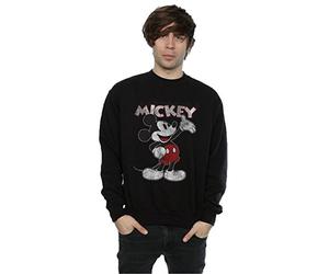 Disney Men's Mickey Mouse Most Famous Sweatshirt Large Black