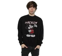 Disney Men's Mickey Mouse Most Famous Sweatshirt Small Black