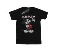 Disney Mens Mickey Mouse Presents T-Shirt (Black) Cotton - Size 2XL