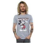 Disney Men's Mickey Mouse Presents T-Shirt in Grey | Size: 2XL Disney Grey 2XL