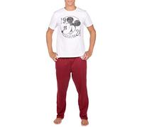 Disney Mens Mickey Mouse Pyjamas White Size Large