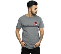 Disney Men's Mickey Mouse Running T-Shirt in Charcoal | Size: Medium Disney Charcoal M