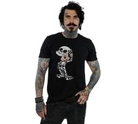 Disney Men's Mickey Mouse Skeleton T-Shirt Black Medium