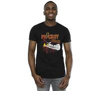 Disney Men's Mickey Mouse Smash Guitar Rock T-Shirt Black Large