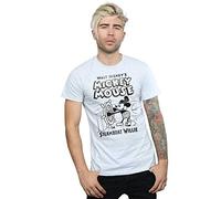 Disney Men's Mickey Mouse Steamboat Willie T-Shirt Sport Grey Medium