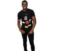 Disney Men's Mickey Mouse Surprised Cotton T-Shirt in Black | Size: Medium Disney Black M