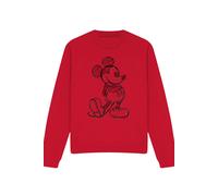 Disney Men's Mickey Sketch Sweatshirt, Red | Size: Medium Disney Red M
