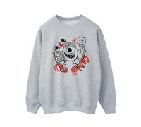 Disney Men's Mike Graffiti Sweatshirt in Grey | Size: 2XL Disney Grey 2XL