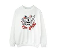 Disney Men's Mike Graffiti Sweatshirt in White | Size: 3XL Disney White 3XL