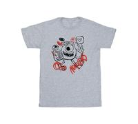 Disney Men's Mike Graffiti T-Shirt in Grey | Size: 2XL Disney Grey 2XL