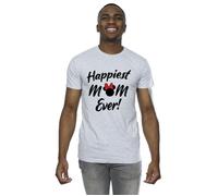 Disney Men's Minnie Mouse Happiest Mom Ever T-Shirt in Grey | Size: 5XL Disney Grey 5XL