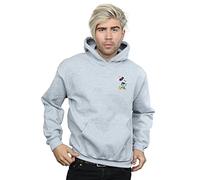 Disney Men's Minnie Mouse Kick Chest Hoodie Sport Grey Large