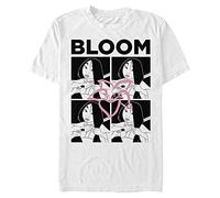 Disney Men's Mulan Bloom Grid T-Shirt, White, S