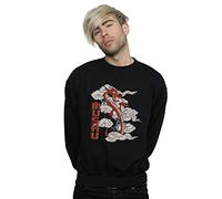 Disney Men's Mulan Mushu Dragon Sweatshirt Black Medium