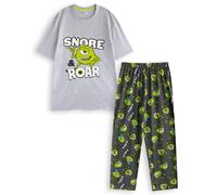 Disney Mens Multicoloured Monster Inc Short Sleeve Long Leg Pyjama Set - Small