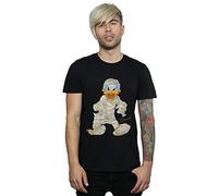 Disney Men's Mummy Donald Duck T-Shirt Medium Black