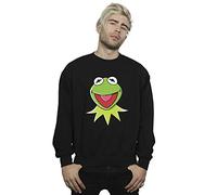 Disney Men's Muppets Kermit Head Sweatshirt Black Small