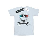 Disney Mens Nightmare Before Christmas Jack Skellington 3D Glasses T-Shirt - White - White - 5XL