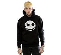 Disney Men's Nightmare Before Christmas Jack Skellington Face Hoodie Medium Black