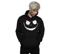 Disney Mens Nightmare Before Christmas Jack´s Face Bold Hoodie - Black - Black - XXL