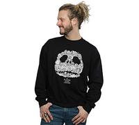 Disney Men's Nightmare Before Christmas Many Faces of Jack Squares Hoodie Black XXXXX-Large