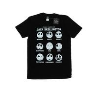 (M, Black) Disney Mens Nightmare Before Christmas Many Faces Of Jack T-Shirt