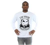 Disney Men's Nightmare Before Christmas Nightmare Sweatshirt in White | Size: 2XL Disney White 2XL